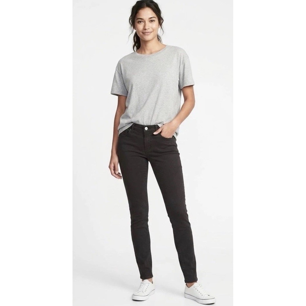 Gap 1969 Jeans Womens 26 Skinny Legging‎ High Rise Black Stretch Denim